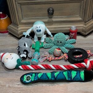 Colorful Plush and Rope Toy Bundle for Dogs